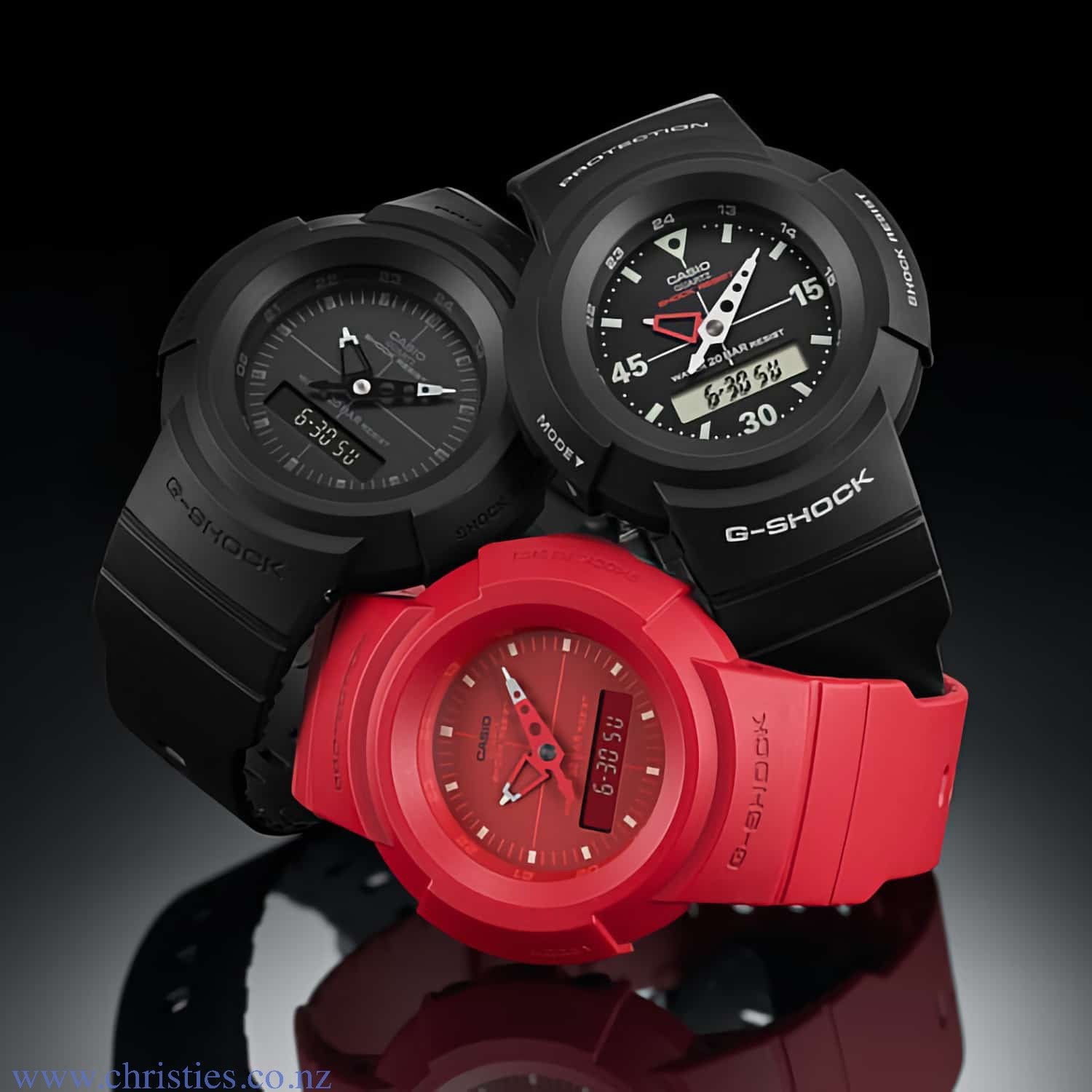 AW500E-1E G-Shock Analog Digital Watch. These new models revive the classic AW-500 Series with new looks that embody the unmatched toughness for which G-SHOCK has been renowned since its inception back in 1983. Making its initial appearance in 1989 as G-S
