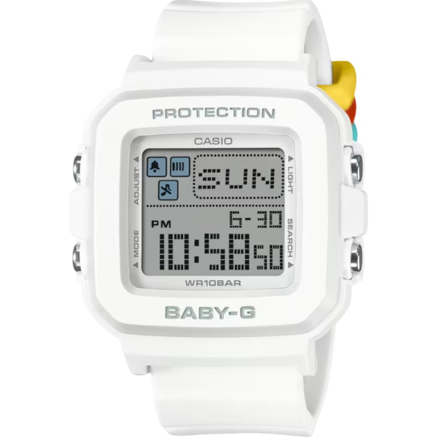 BGD10L-7D White Baby-G Watch – G-Shock Christmas Sale | FREE Delivery | Gear up for the holidays with G-Shock: rugged precision meets festive discounts for a timepiece that stands out. BGD10L-7D White Baby-G Watch by G Shock