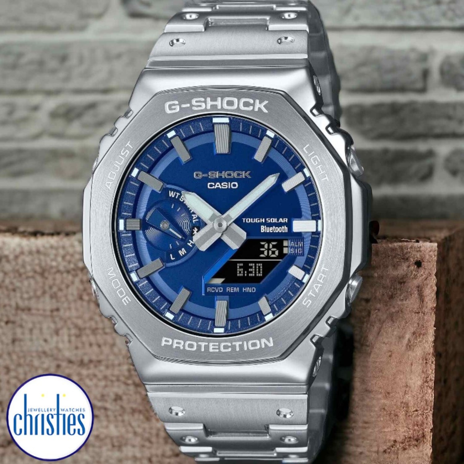 Christies Jewellery - GMB2100AD-2A G-Shock Full Metal Blue Dial Watch Watches Auckland NZ GMB2100AD-2A G-Shock Full Metal Blue Dial Watch | FREE Delivery | G-Shock: rugged precision meets festive discounts for a timepiece that stands out.