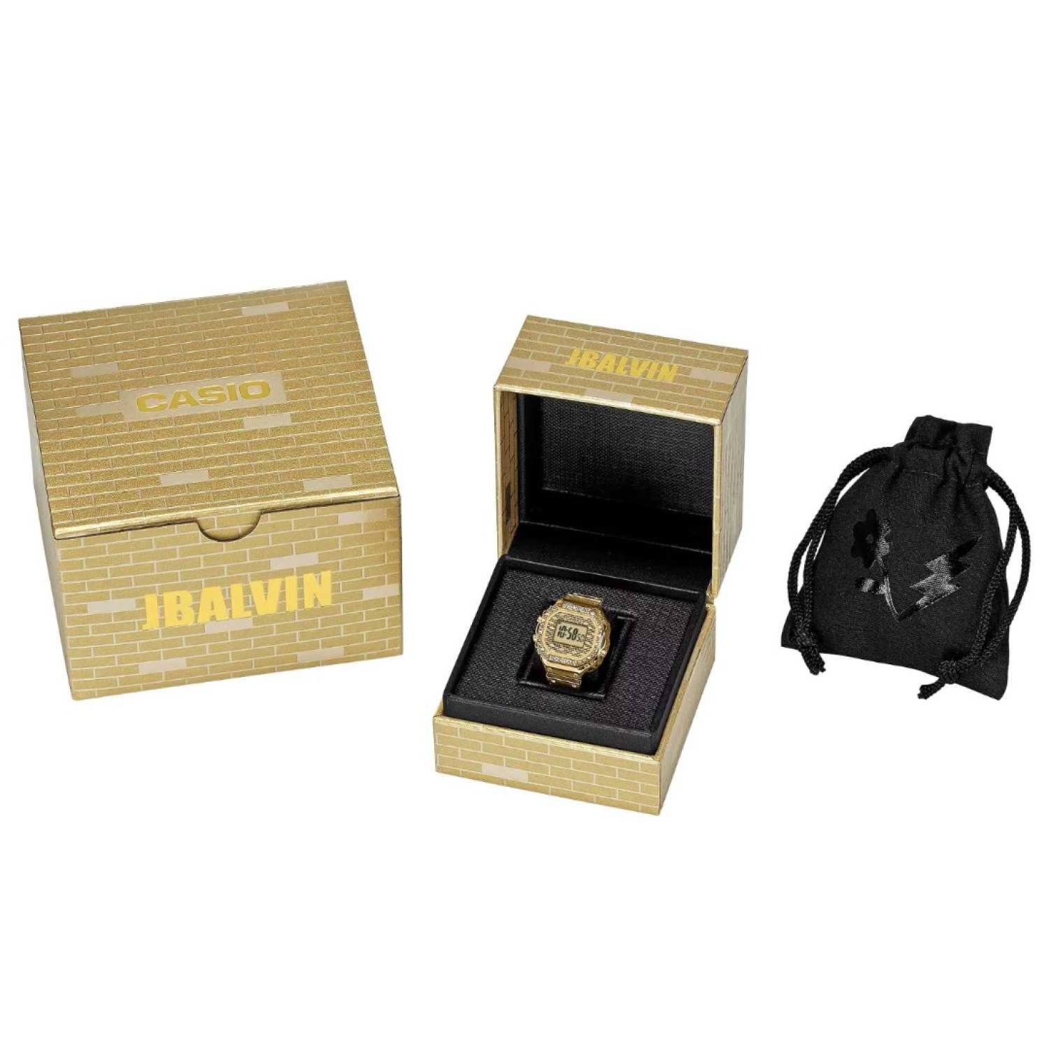 Casio CRW-001JB-9 J Balvin Gold Ring Watch showing front dial face