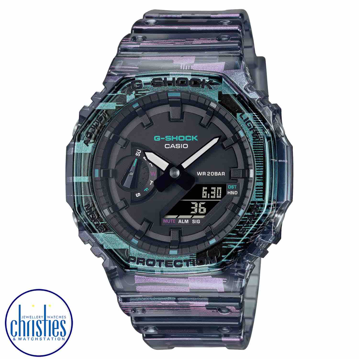 GA2100NN-1A G-SHOCK Digital Glitch Limited Series Watch. Electrify your style!