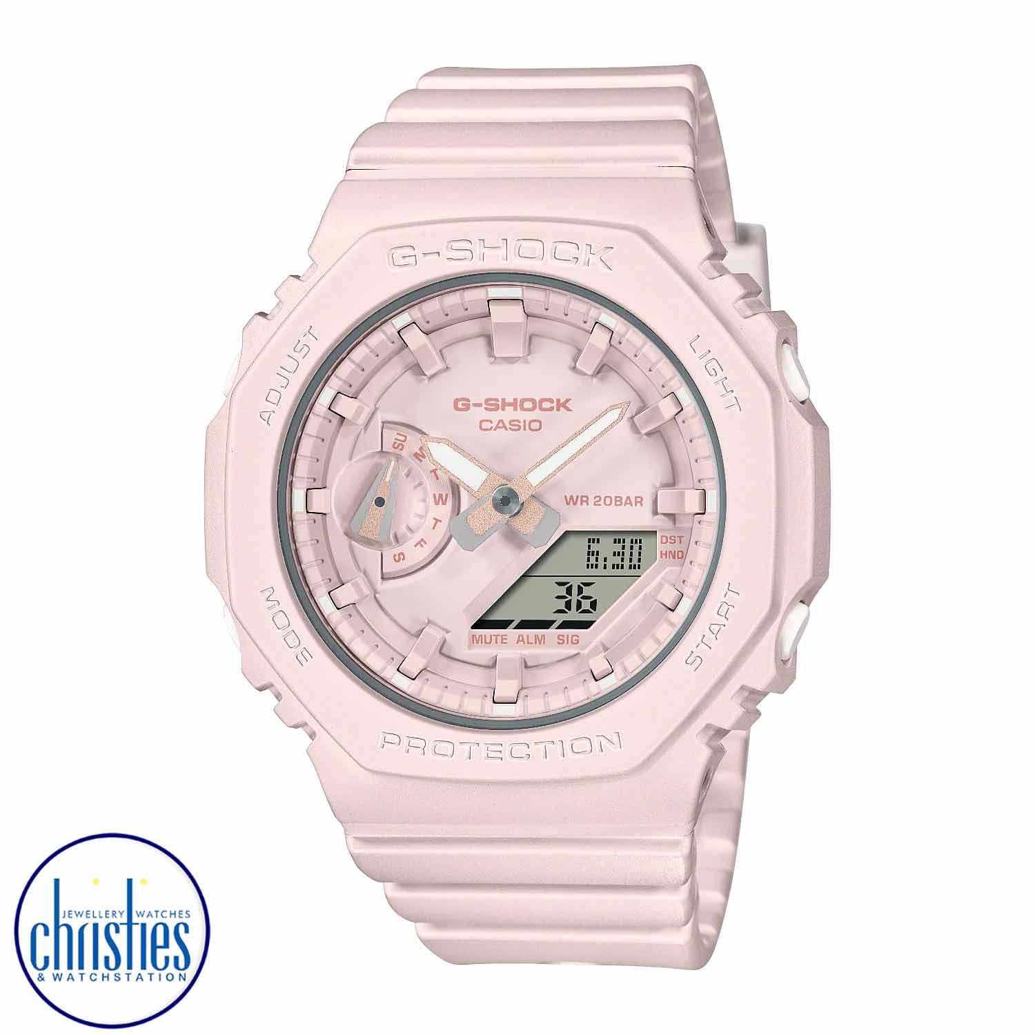GMAS2100BA-4A Casio G-SHOCK  Womens Watch. Streamline your life with the popular analog-digital combination GMA-S2100 in your choice of smoky, monochromatic colours. g-shock watch strap replacement nz