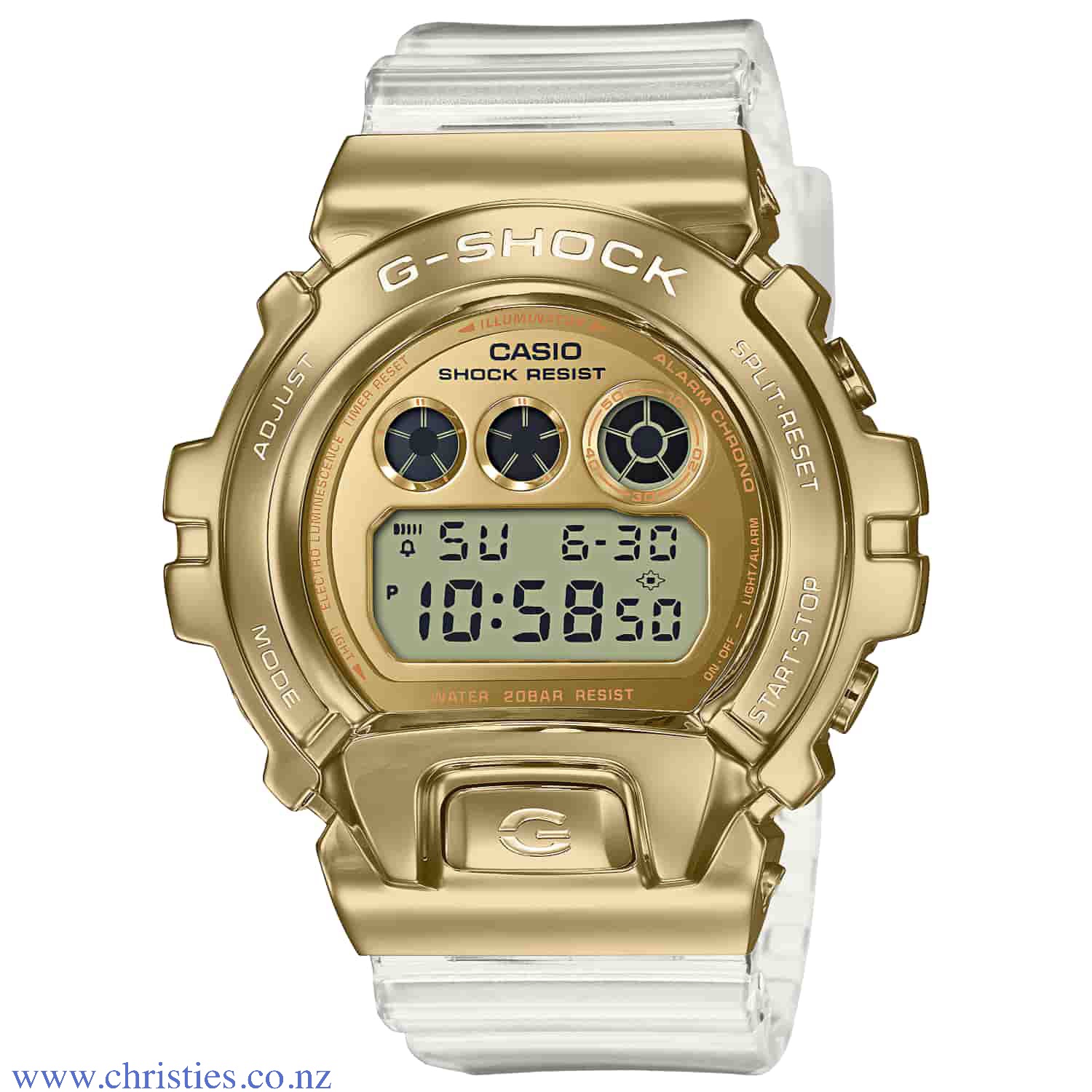 GM6900SG-9 G-Shock Gold Ingot Series Watch GM-6900SG-9 GM6900SG-9 G-Shock Gold Ingot Series Watch. Introducing three additions to the G-SHOCK Metal Covered lineup with stainless steel bezels that have been designed based on a GOLD INGOT motif. Base models are the digital-analog combination GM-110, the GM-5600