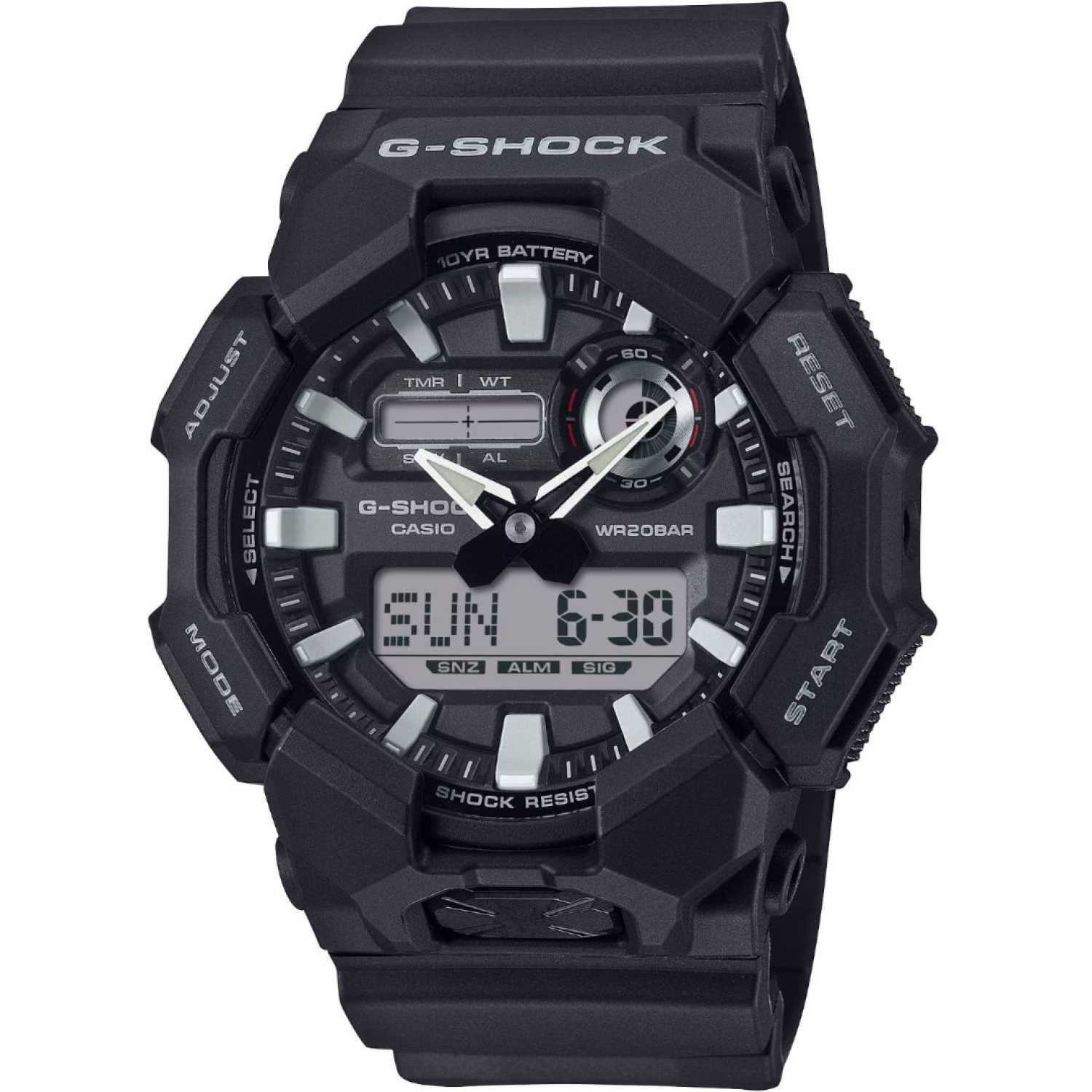 GA010-1A G-Shock Analog-Digital Watch GA-010-1 G-Shock Black Colour Casing with 10 Year Battery Life