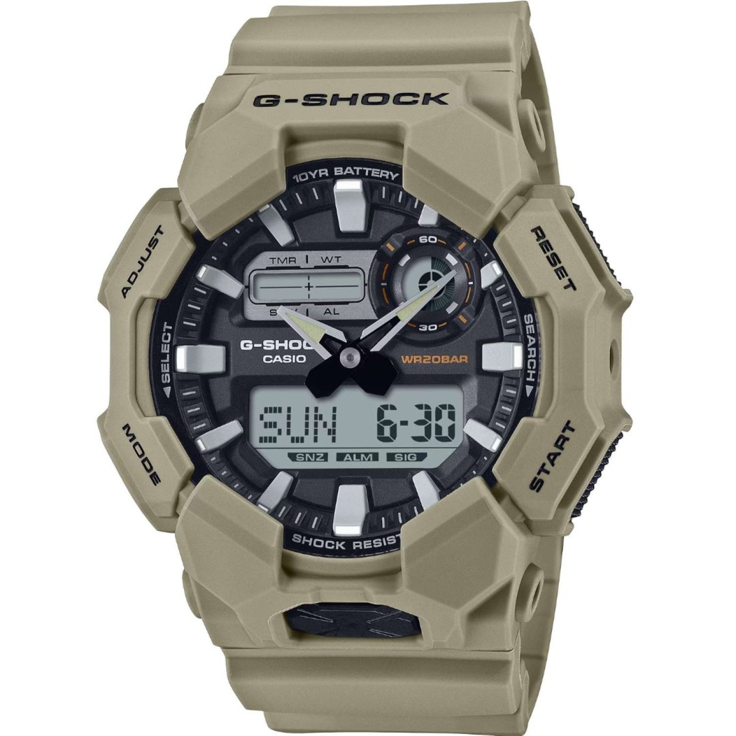 Christies Jewellery - GA010-5A G-Shock Analog-Digital Watch Auckland NZ GA010-5A G-Shock Analog-Digital Watch GA-010-5 G-Shock Christmas Sale | FREE Delivery | Gear up for the holidays with G-Shock: rugged precision meets festive discounts for a timepiece that stands out.