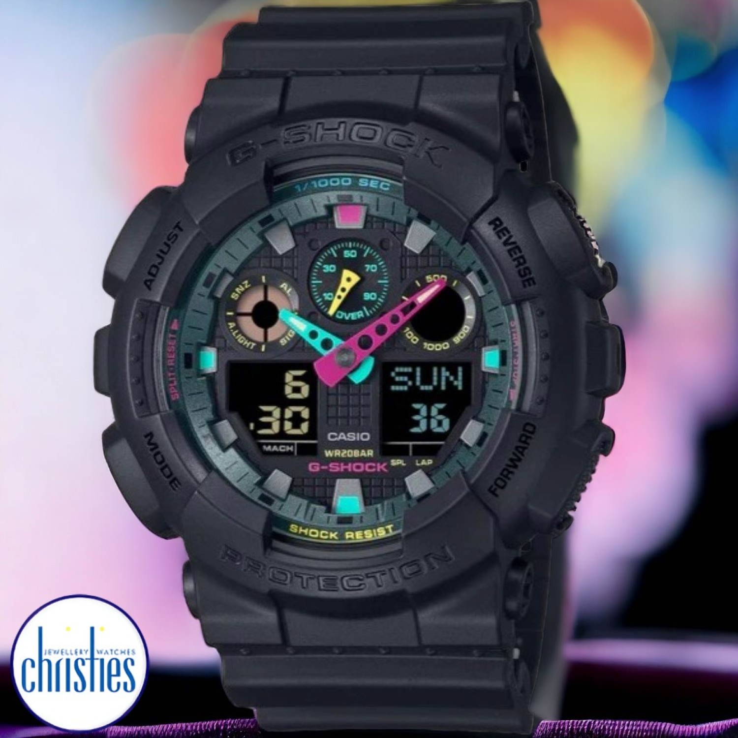 GA100MF-1A G-Shock Vibrant Ana-Digital Watch GA-100MF-1A | FREE Delivery | G-Shock: rugged precision meets festive discounts for a timepiece that stands out.