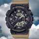 Christies Jewellery - GA110TU-1A5 G-Shock Analog-Digital Watch Auckland NZ GA110TU-1A5 G-Shock Analog-Digital Watch GA-110TU-1A5 G-Shock Pairing a black watch face with a band in beige