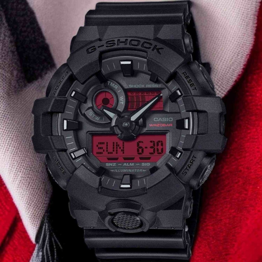 GA-700BBR-1A Casio G-Shock Black and Bold Red Watch – G-Shock
