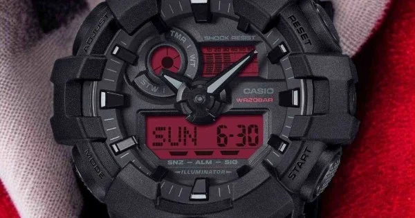 GA-700BBR-1A Casio G-Shock Black and Bold Red Watch – G-Shock