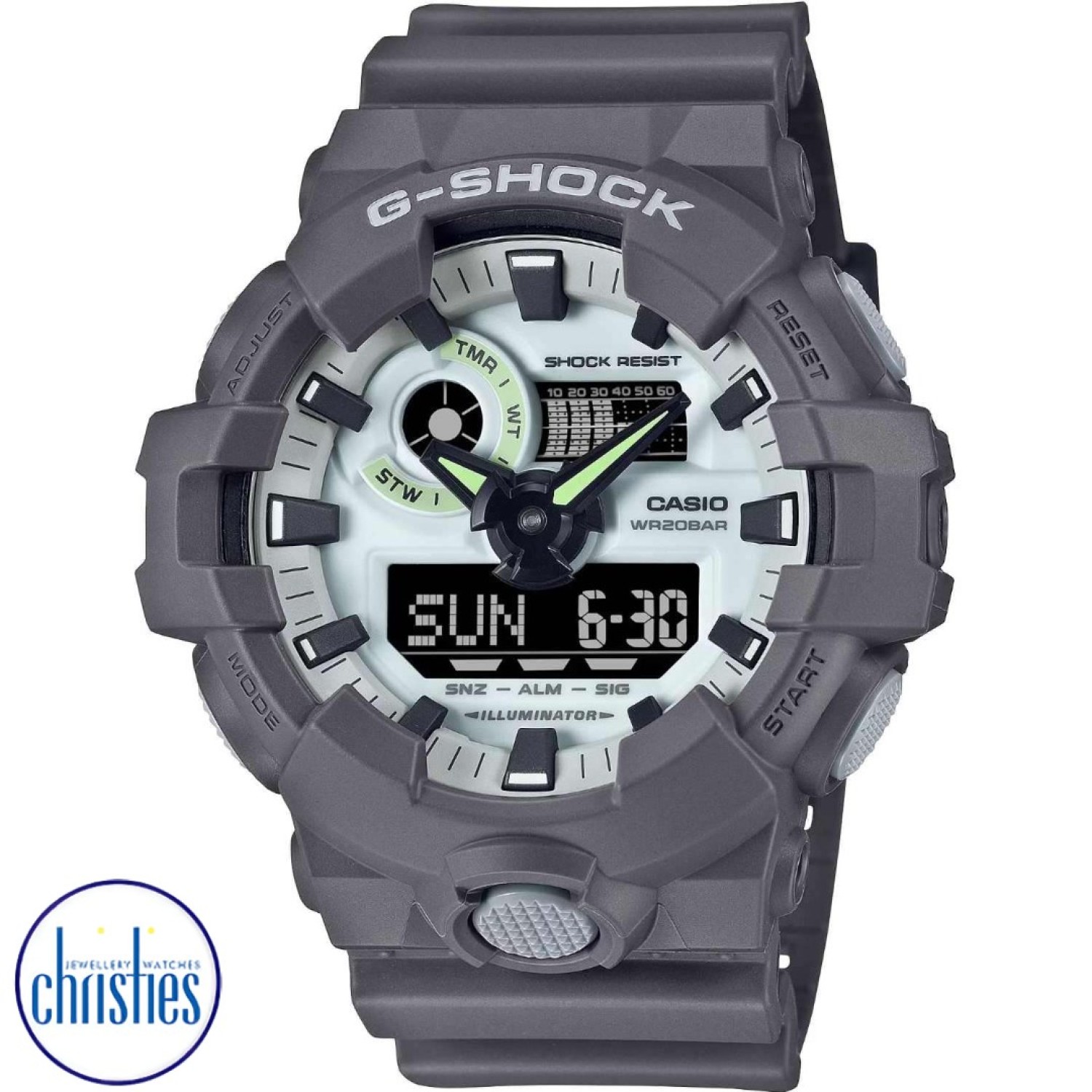 Christies Jewellery - GA700HD-8A G-Shock Hidden Glow Series Watch Watches Auckland NZ GA700HD-8A G-Shock Hidden Glow Series Watch | FREE Delivery | G-Shock: rugged precision meets festive discounts for a timepiece that stands out.
