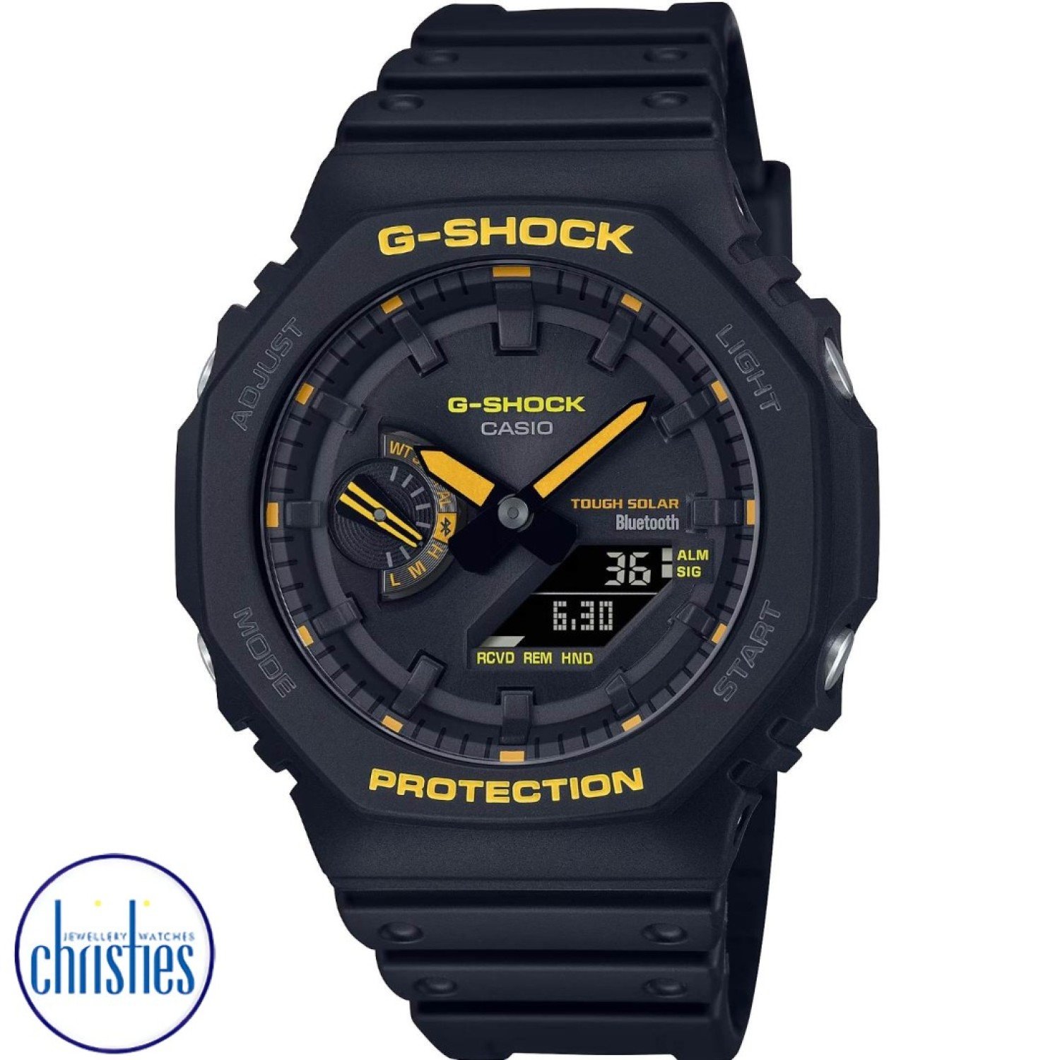 GAB2100CY-1A G-Shock Analog-Digital Caution Yellow Series  GAB2100CY-1A Watches Auckland