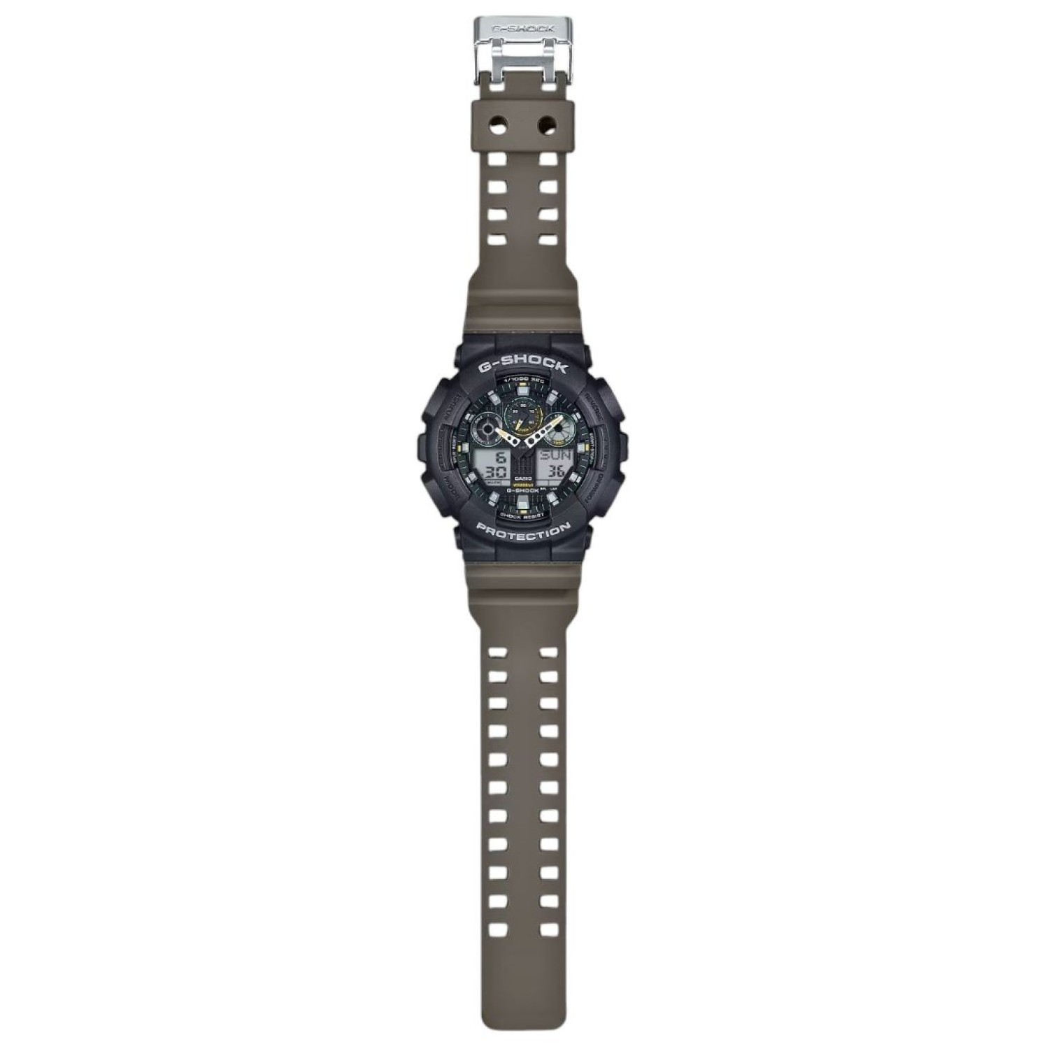 GA100TU-1A G-Shock Analogue Digital Watch – G-Shock GA100TU-1A G-Shock Analogue Digital Watch by G-Shock | Utilitarian practicality, savvy style — all with G-SHOCK functionality and toughness.