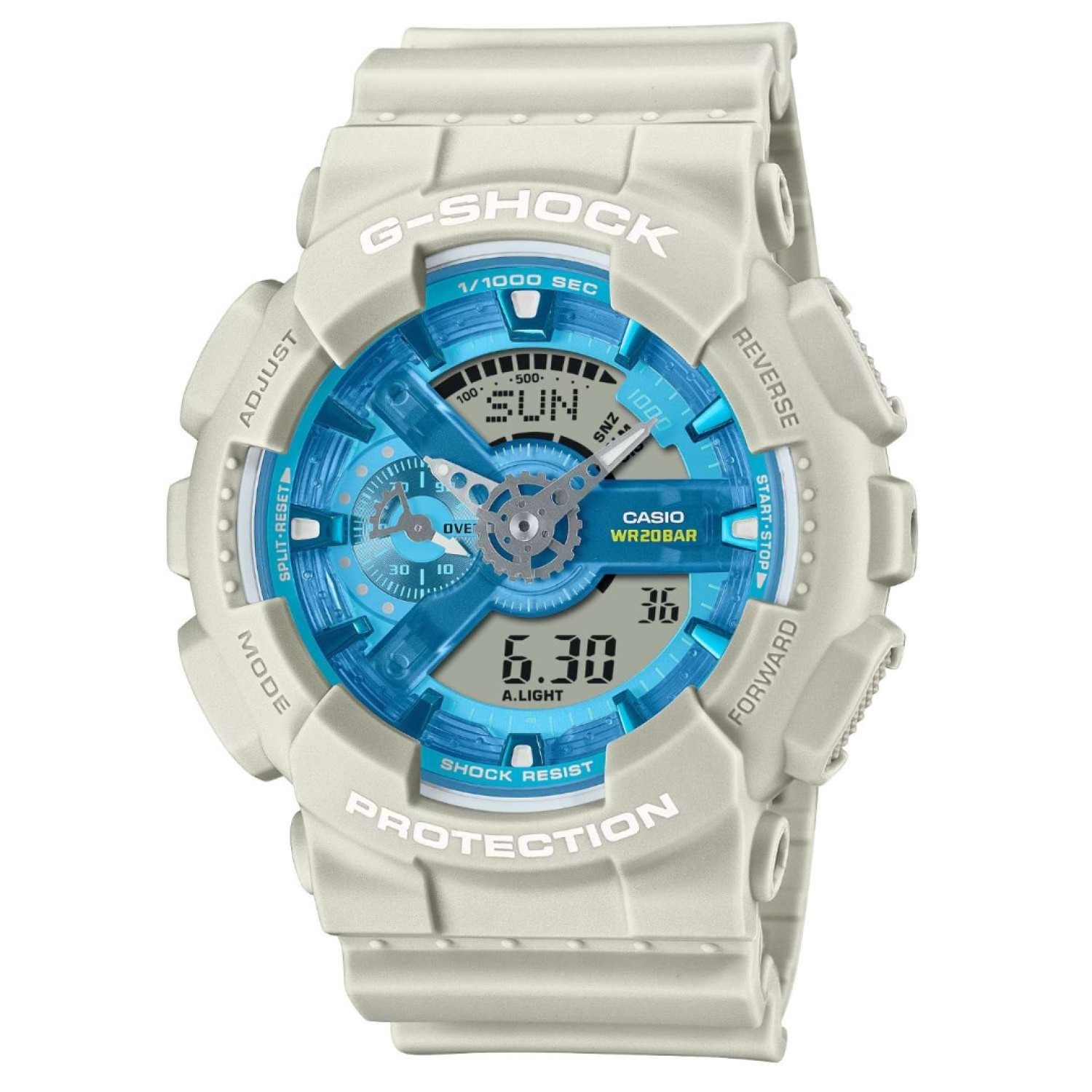 GA110AS-5A G-Shock Beige Resin Watch with Blue Dial – Oasis Collection