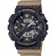Christies Jewellery - GA110TU-1A5 G-Shock Analog-Digital Watch Auckland NZ GA110TU-1A5 G-Shock Analog-Digital Watch GA-110TU-1A5 G-Shock Pairing a black watch face with a band in beige