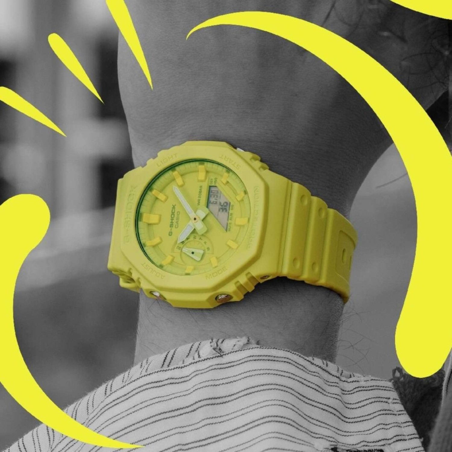 GA2100-9A9 Casio G-SHOCK Carbon Core Watch - Volt Yellow – G-Shock Christmas Sale | FREE Delivery | Gear up for the holidays with G-Shock: rugged precision meets festive discounts for a timepiece that stands out. GA2100-9A9 Casio G-SHOCK Carbon Core Watch - Volt Yellow by G Shock