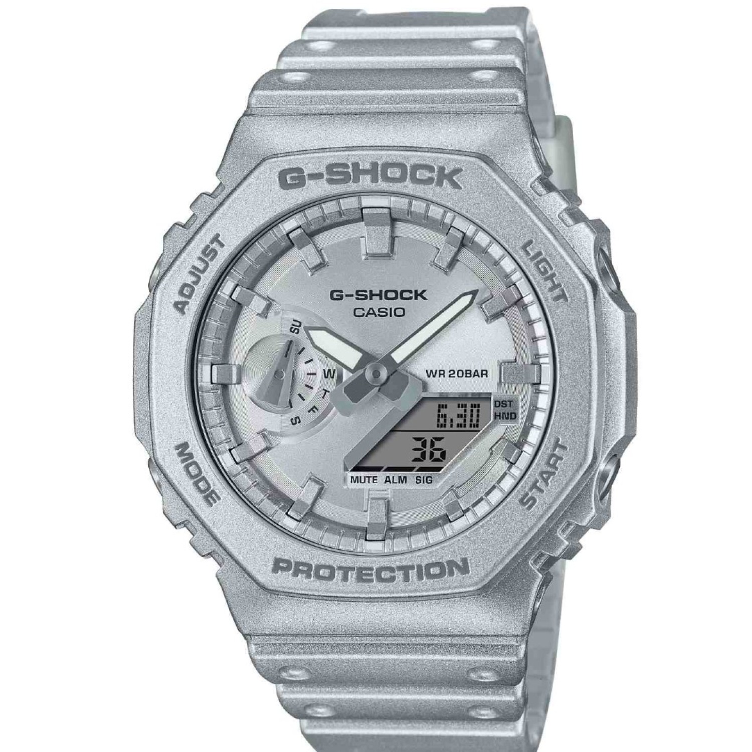 Christies Jewellery - GA2100FF-8A G-Shock Analoge - Digital Series Watch Auckland NZ GA2100FF-8A G-Shock Analoge - Digital Series Watch GA-2100FF-8A in Full Grey.