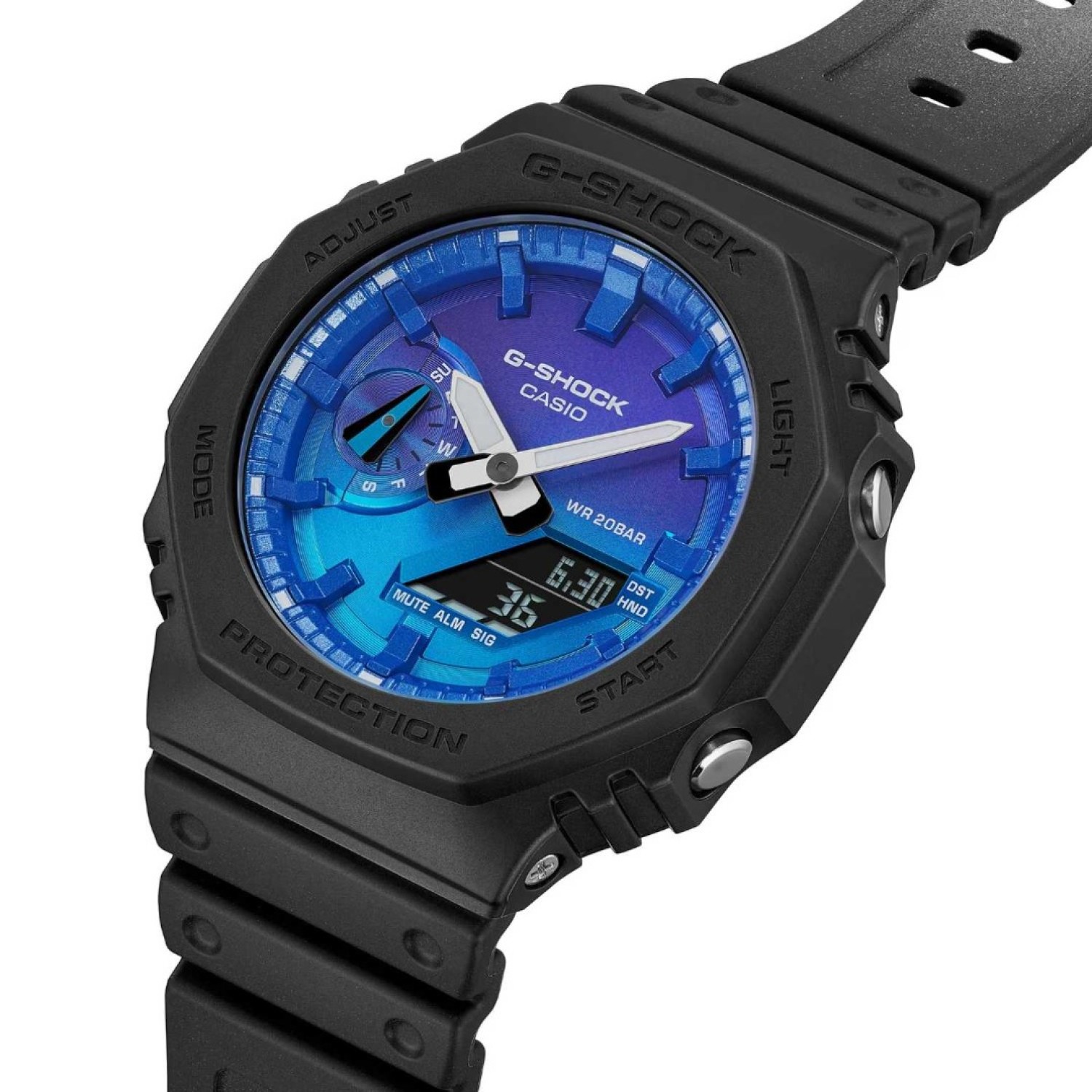 GA2100FL-1A G-SHOCK Carbon Core Guard Watch – Christmas Sale | FREE NZ Delivery | Tough Meets Style GA2100FL-1A G-SHOCK Carbon Core Guard Watch – Black Resin with Neon Dial