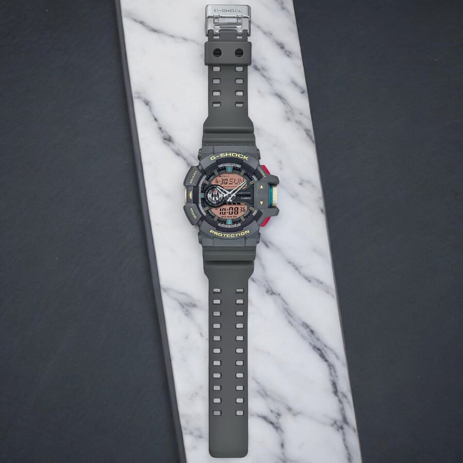 Christies Jewellery - GA400PC-8A G-Shock Analogue-Digital Watch Auckland NZ GA400PC-8A G-Shock Analogue-Digital Watch GA-400PC-8 G-Shock in Grey colour casing