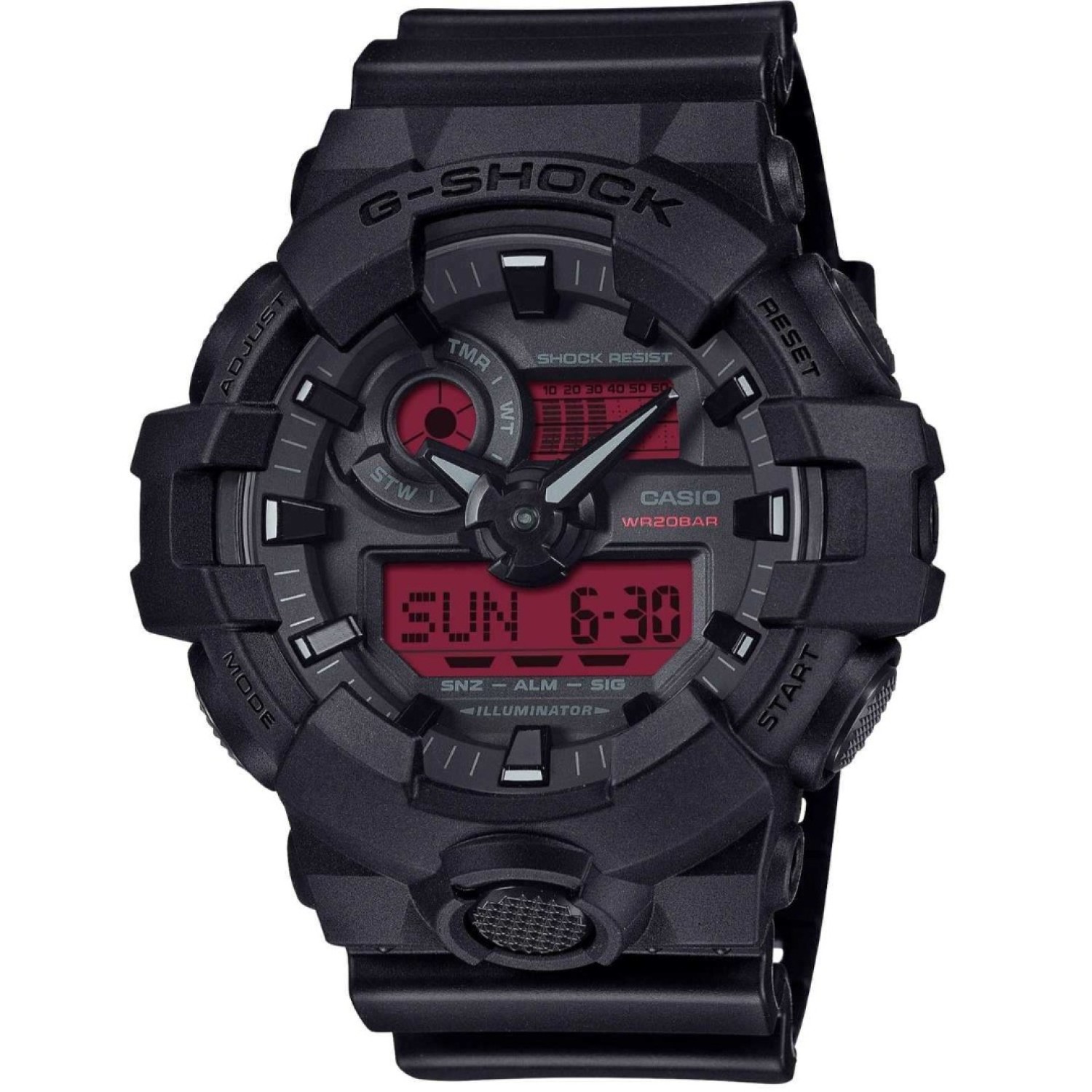 GA-700BBR-1A Casio G-Shock Black and Bold Red Watch – G-Shock GA-700BBR-1A Casio G-Shock Black and Bold Red Watch by G-Shock