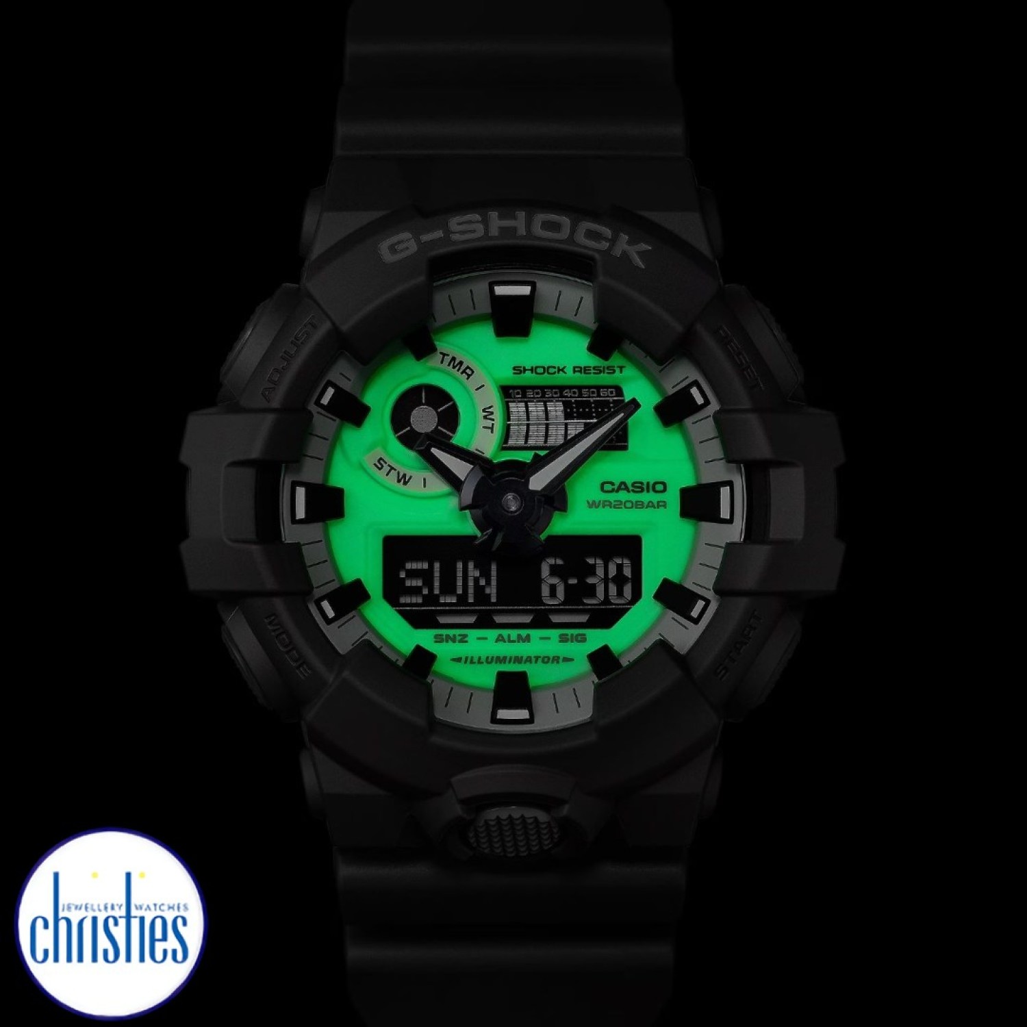 Christies Jewellery - GA700HD-8A G-Shock Hidden Glow Series Watch Watches Auckland NZ GA700HD-8A G-Shock Hidden Glow Series Watch | FREE Delivery | G-Shock: rugged precision meets festive discounts for a timepiece that stands out.