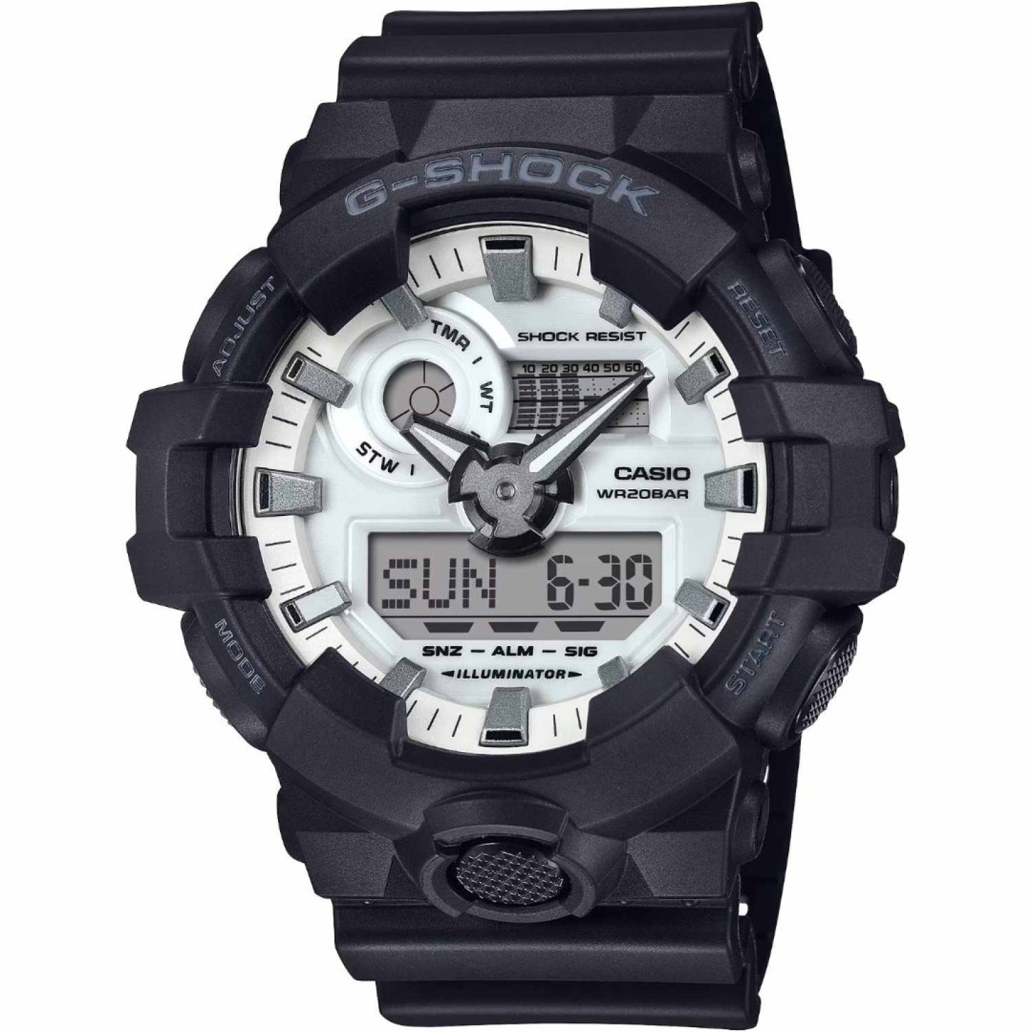 GA700WD-1A G-Shock Analog-Digital Watch GA700WD-1A G-Shock Analog-Digital Watch by G-Shock | Dual Time with White Dial Watch