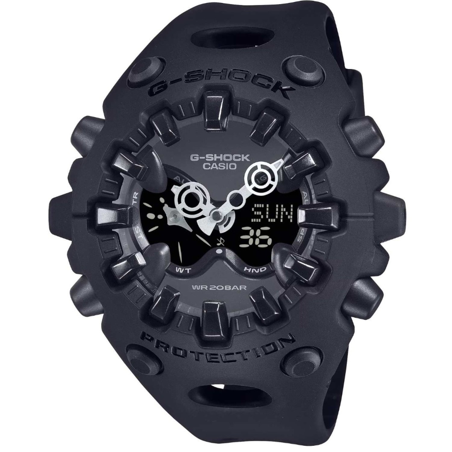 GAV01-1A Casio G-Shock Analog-Digital Watch – Shock Resistant, Full-Screen LCD, Metallic Openwork Dial GAV01-1A Casio G-Shock Analog-Digital Watch – Shock Resistant, Full-Screen LCD, Metallic Openwork Dial, Water-Resistant