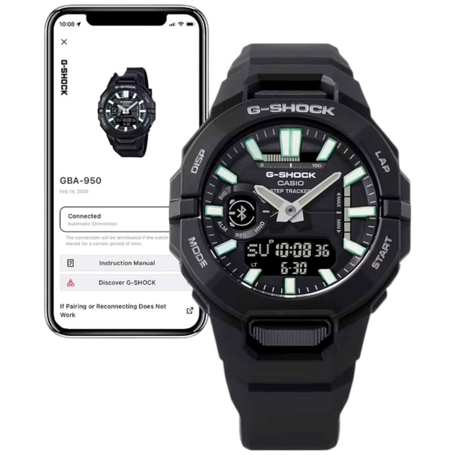 GBA950-1A G-Shock G-Squad Sports Watch – Advanced Training Features GBA950-1A G-Shock G-Squad Sports Watch with fitness and tracking features - Official NZ Stockist