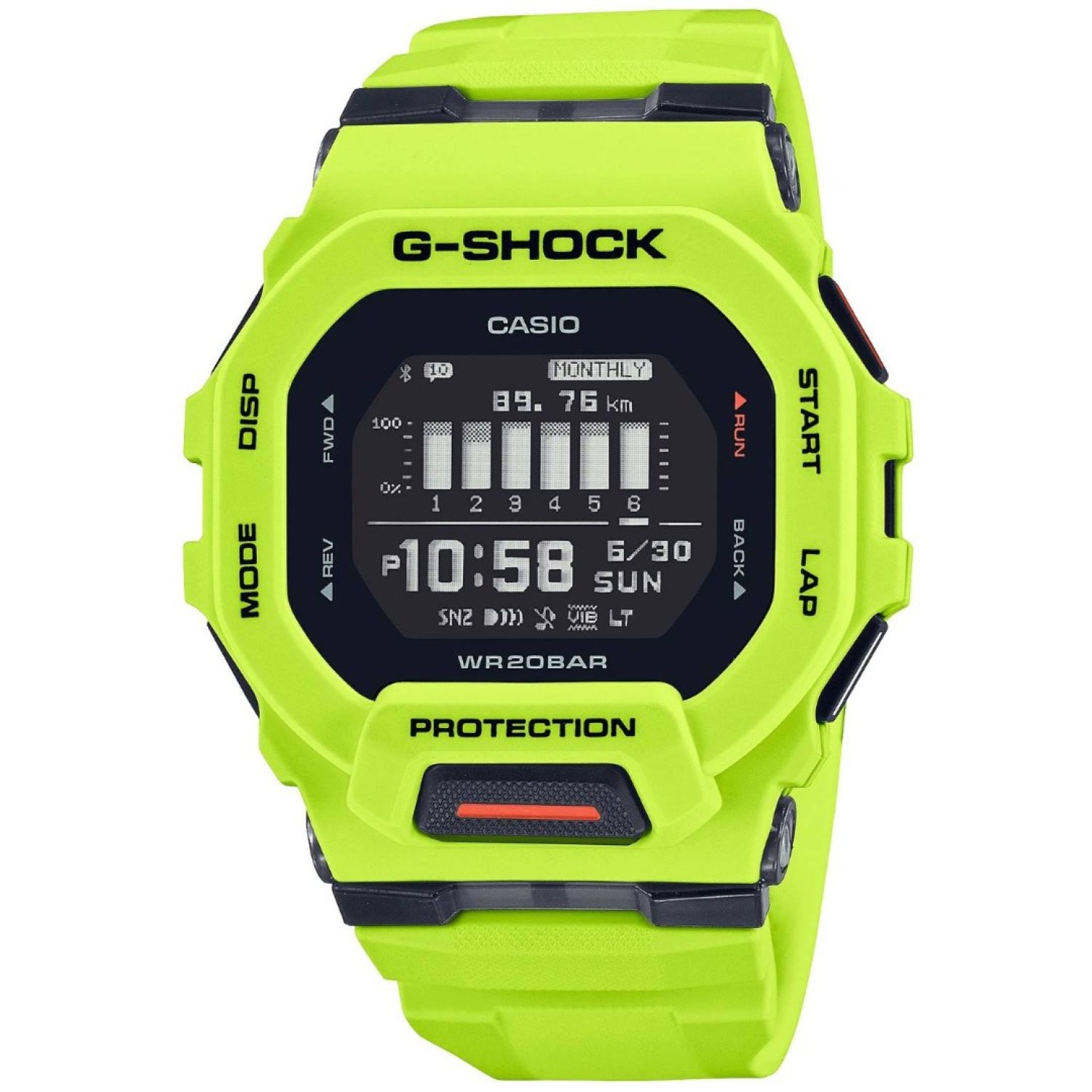 GBD200-9D Casio G-Shock G-SQUAD Watch GBD-200-9 Afterpay GBD200-9D Casio G-Shock G-SQUAD Watch. Say hello to some serious passion for sports with the G-SQUAD line of G-SHOCK watches. These models feature a square face design in colors chosen to calibrate with the most extreme workouts. Get in on the thinnest G-