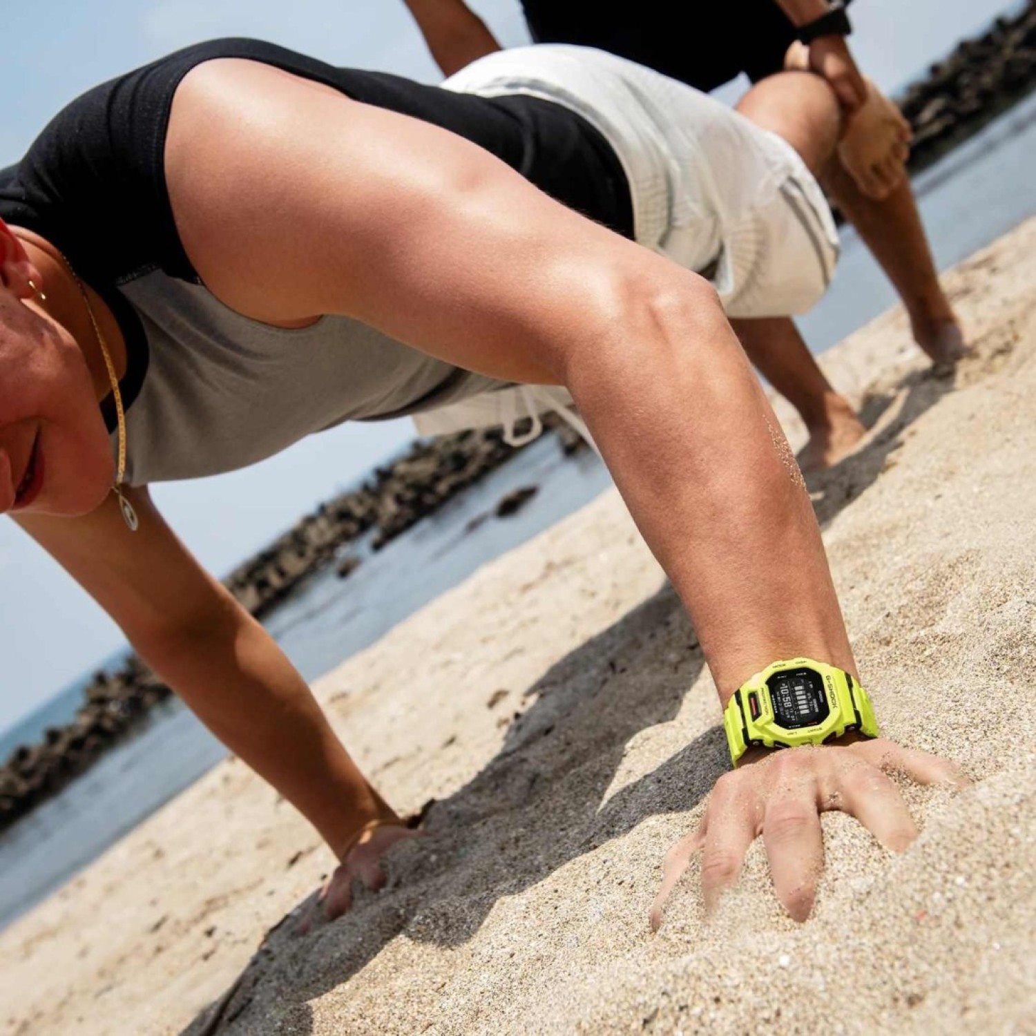 GBD200-9D Casio G-Shock G-SQUAD Watch GBD-200-9 Afterpay GBD200-9D Casio G-Shock G-SQUAD Watch. Say hello to some serious passion for sports with the G-SQUAD line of G-SHOCK watches. These models feature a square face design in colors chosen to calibrate with the most extreme workouts. Get in on the thinnest G-