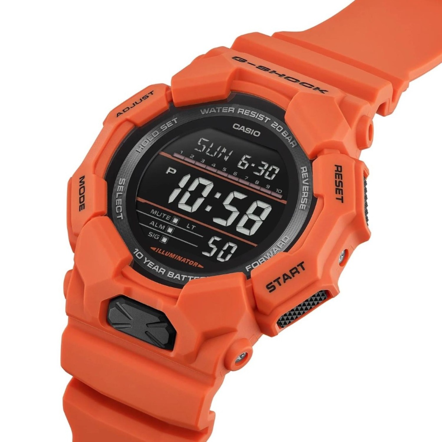 Christies Jewellery - GD010-4D G-Shock Digital Watch Auckland NZ GD010-4D G-Shock Digital Watch GD-010-4 G-Shock | Orange Coloured casing