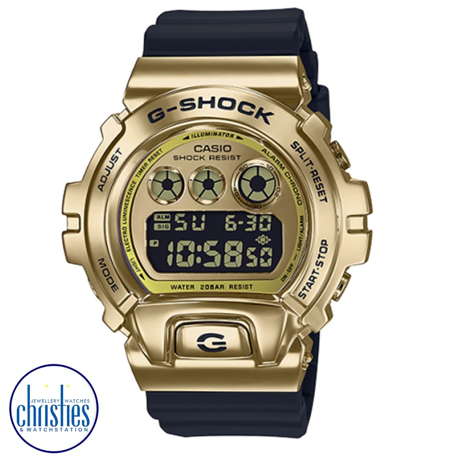 GM6900G-9D G-Shock Gold Ingot Series Watch. Introducing three additions to the G-SHOCK Metal Covered lineup with stainless steel bezels that have been designed based on a GOLD INGOT motif.