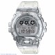 GM6900SCM-1 G-Shock Metal Bezel Watch. This new G-SHOCK Metal Covered Series includes the GM-110, GM-5600, and GM-6900 with a fashionable semi-transparent band and camouflage pattern. The bezel is forged, cut, and polished and then given a camouflage patt