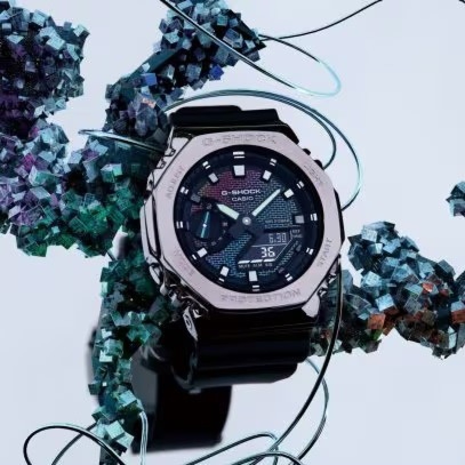 Christies Jewellery - GM2100RW-1A G-Shock Brick Wall Rainbow Edition Watch Auckland NZ GM2100RW-1A G-Shock Brick Wall Rainbow Edition Watch GM-2100RW-1 G-Shock | Stainess steel Silver Bezel