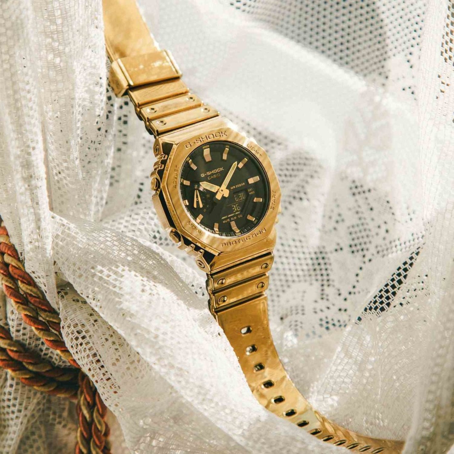 Casio G-Shock GM2100YMG-9A Gold Metallic Watch Front View