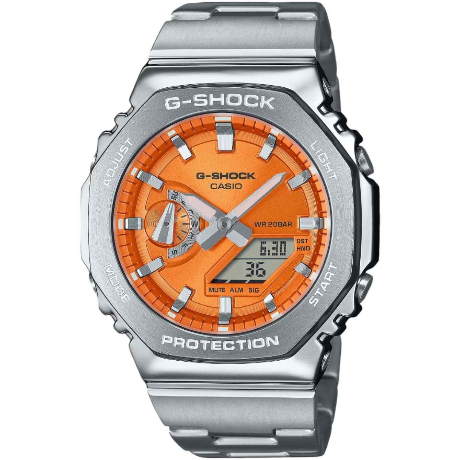 Christies Jewellery - GM2110D-4A G-Shock Blaze Orange Metal Bezel Watch Auckland NZ GM2110D-4A G-Shock Blaze Orange Metal Bezel Watch GM-2110D-4 G-Shock