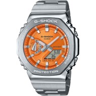 GM2110D-4A G-Shock Blaze Orange Metal Bezel Watch