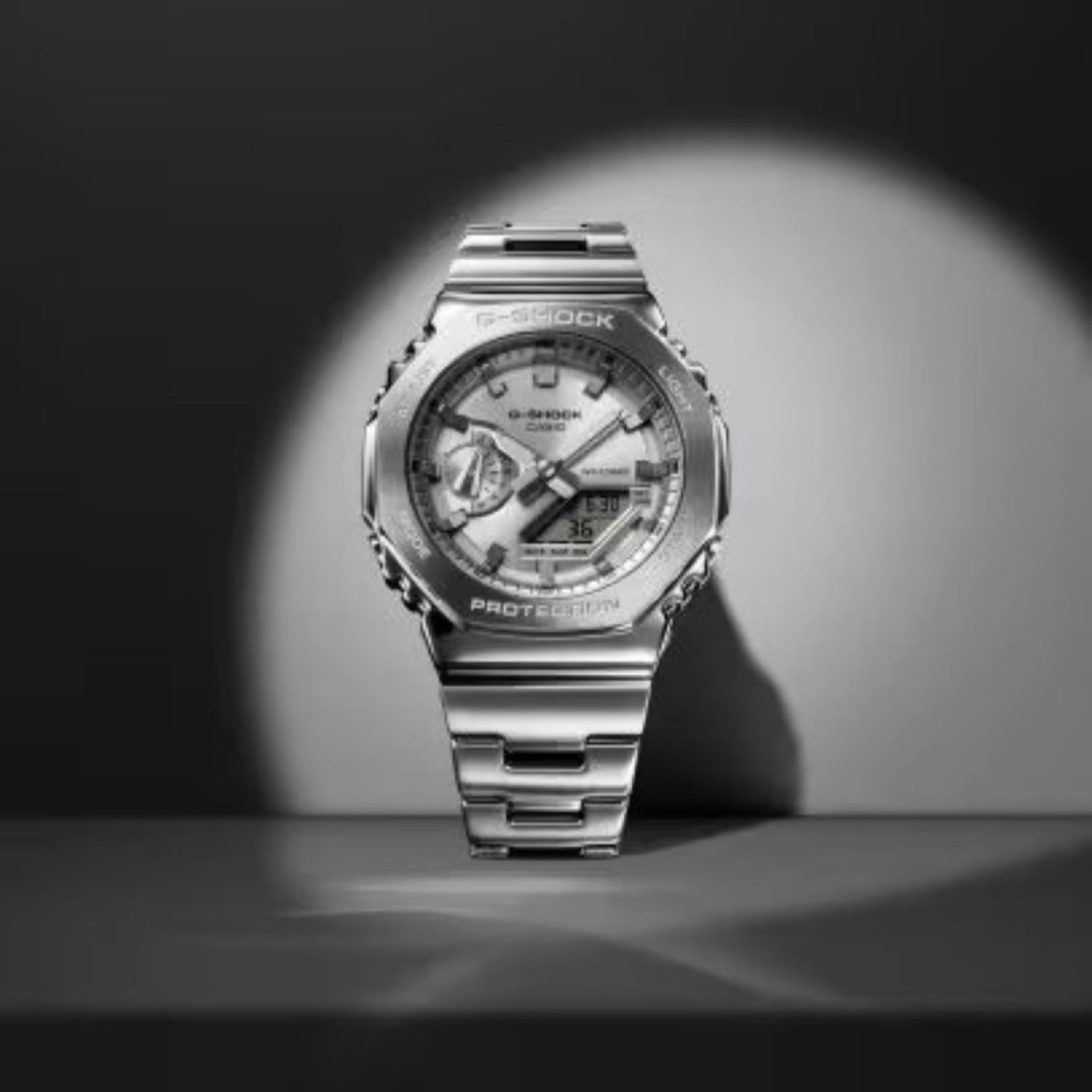 Christies Jewellery - GM2110D-7A G-Shock Metal Bezel White Dial Watch Auckland NZ GM2110D-7A G-Shock Metal Bezel White Dial Watch GM-2110D-7 G-Shock