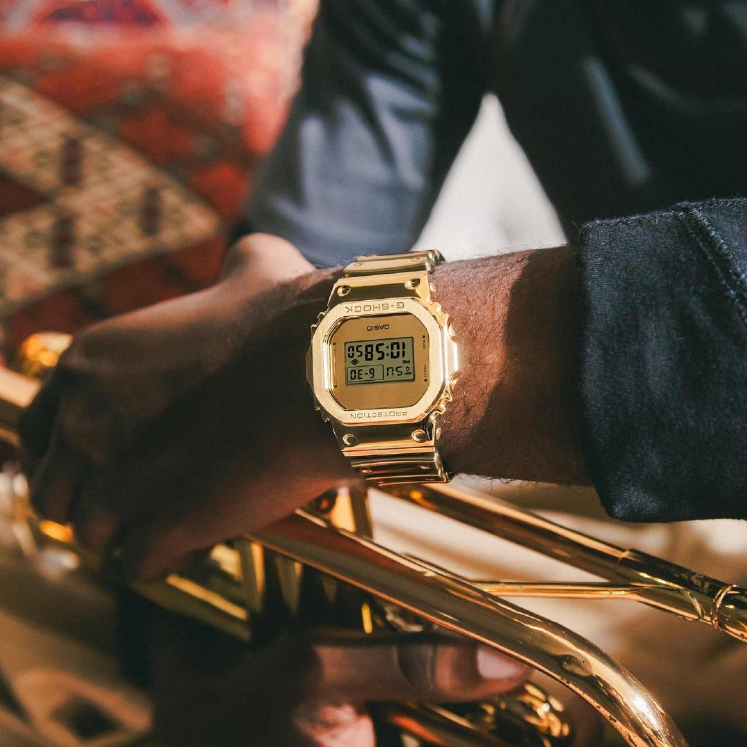 GM5600YMG-9D G-Shock G-Steel Watch – G-Shock | Gold Finish GM5600YMG-9D G-Shock G-Steel Watch by G-Shock With Gold plated metal bezel and Gold Polished Silicon Band