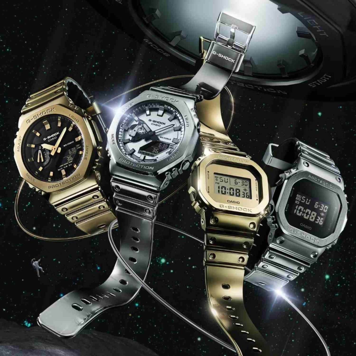 Casio G-Shock GM5600YM-8A8 Monochromatic Silver Watch Front View