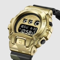 Casio G-Shock GM6900G-9D Gold Camouflage Digital Watch.
