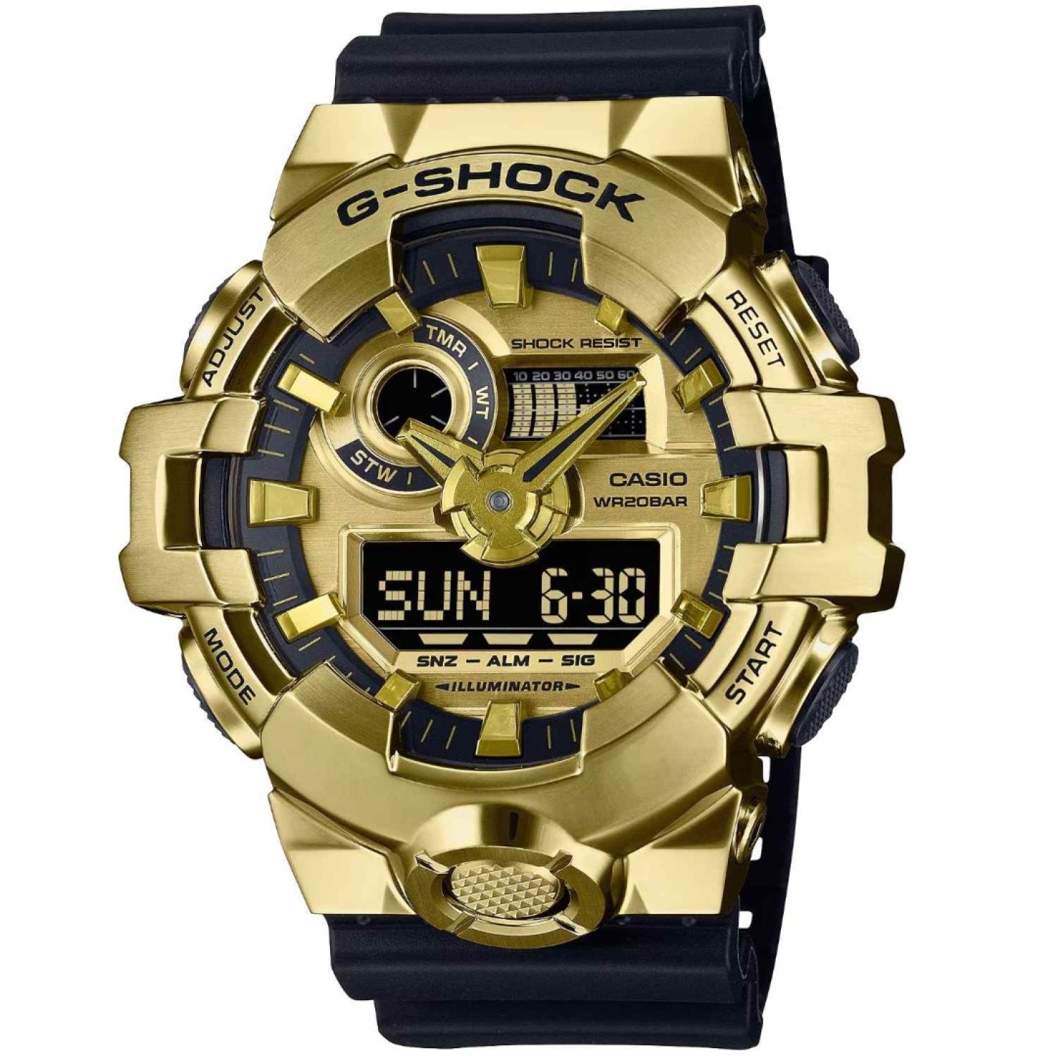 GM700G-9A Casio G-Shock – Gold-Tone Toughness Meets Timeless Style | FREE Delivery from NZ’s Authorized G-Shock Retailer GM700G-9A Casio G-Shock G-Steel – Gold-Tone Analogue Digital Watch with 200m Water Resistance and Rugged Resin Band