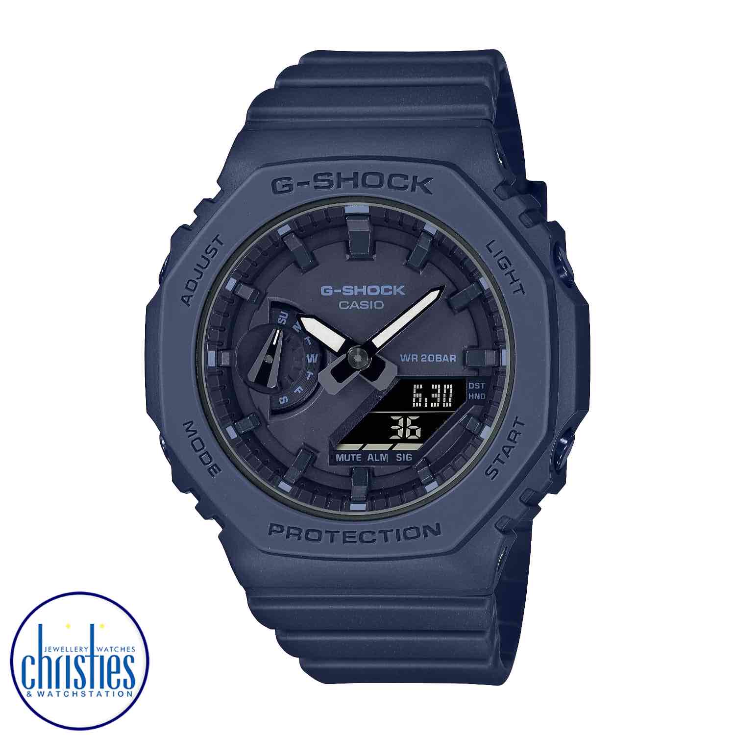 GMAS2100BA-2A1 Casio G-SHOCK  Womens Watch. Streamline your life with the popular analog-digital combination GMA-S2100 in your choice of smoky, monochromatic colours. g-shock watch strap replacement nz