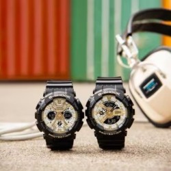 GMAS110GB-1A G-SHOCK Womens Black Gold Watch