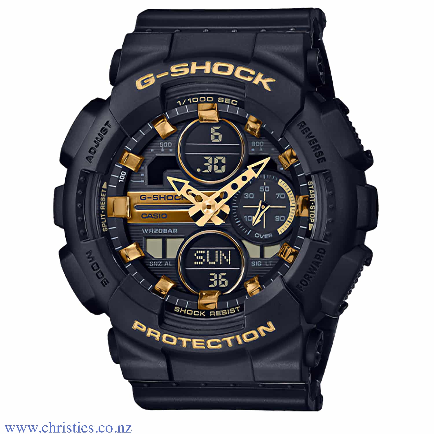 GMAS140M-1A Casio G-SHOCK  Womens Series Watch. Introducing new compact G-SHOCK models that are great choices for women who prefer G-SHOCK styling. These new models represent a down-sizing of the popular GA140. 2 Year Casio Guarantee which is only availab