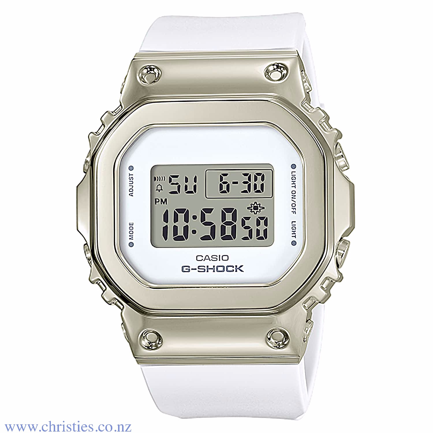 GMS5600G-7 G-Shock Womens Metal  Bezel Watch. Introducing new compact G-SHOCK models that are great choices for women who prefer mannish G-SHOCK styling. The iconic square design of the 5600 Series with a metal-covered bezel. All the shock resistance of t