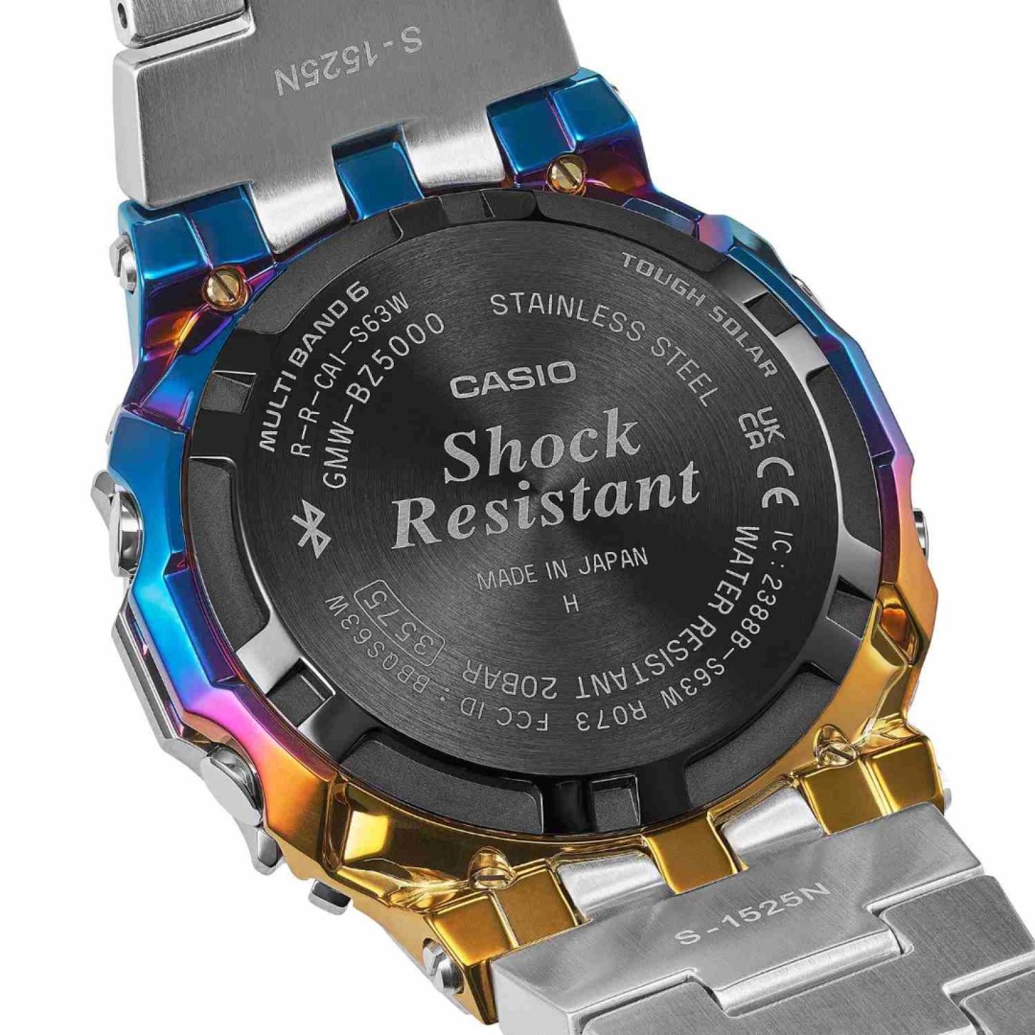 g-shock-gmw-bz5000rc-1d-rainbow-full-metal Casio G-Shock GMW-BZ5000RC-1D full metal square watch with gradient rainbow ion plated finish