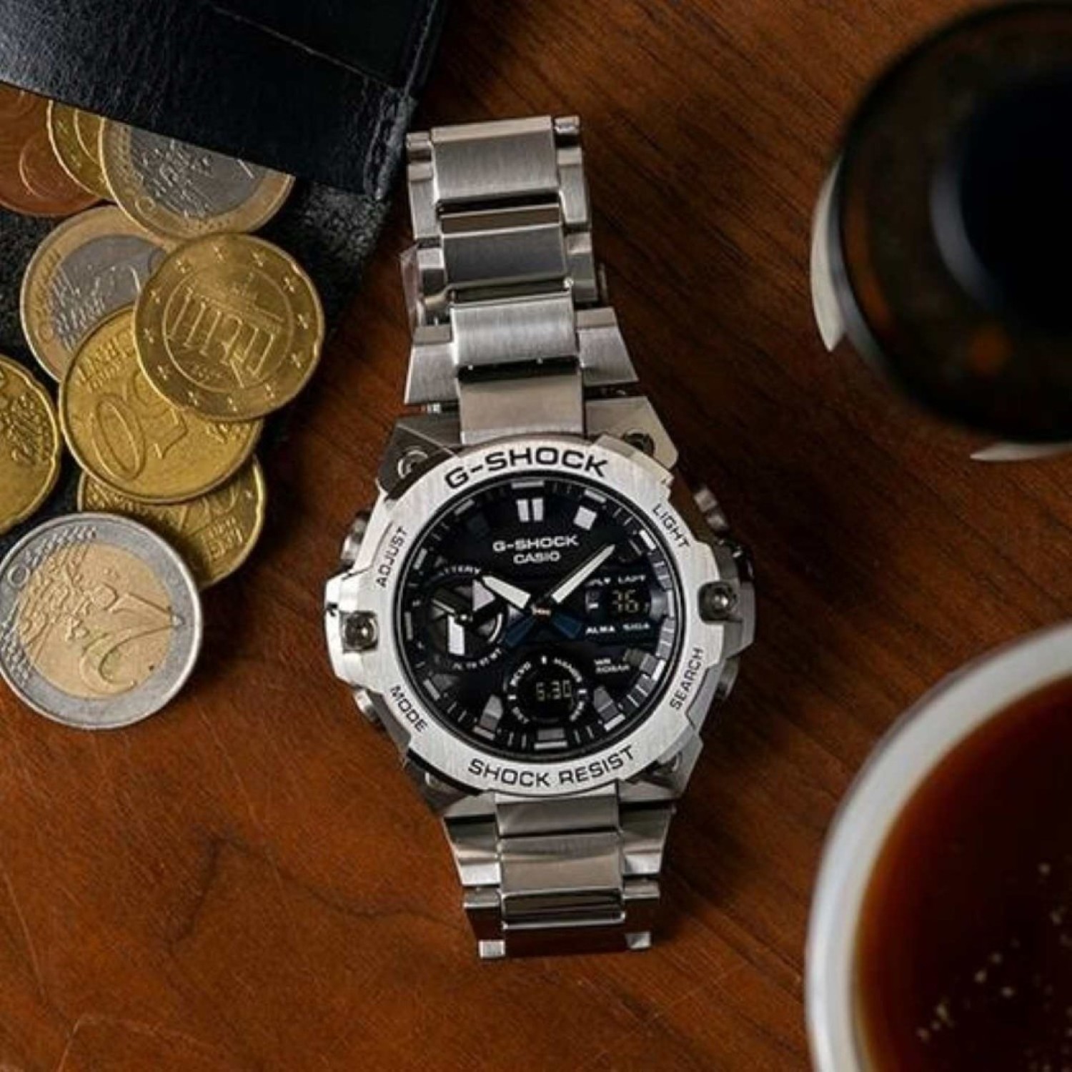 GSTB400D-1A Casio G-Shock G-STEEL Watch GST-B400D-1A Afterpay GSTB400D-1A Casio G-Shock G-STEEL Watch. Introducing new colour variations to the lineup of slim G-STEEL GST-B400 models with new, improved designs made possible by a thin module and carbon core guard structure. There is a standard model in this lineup, t
