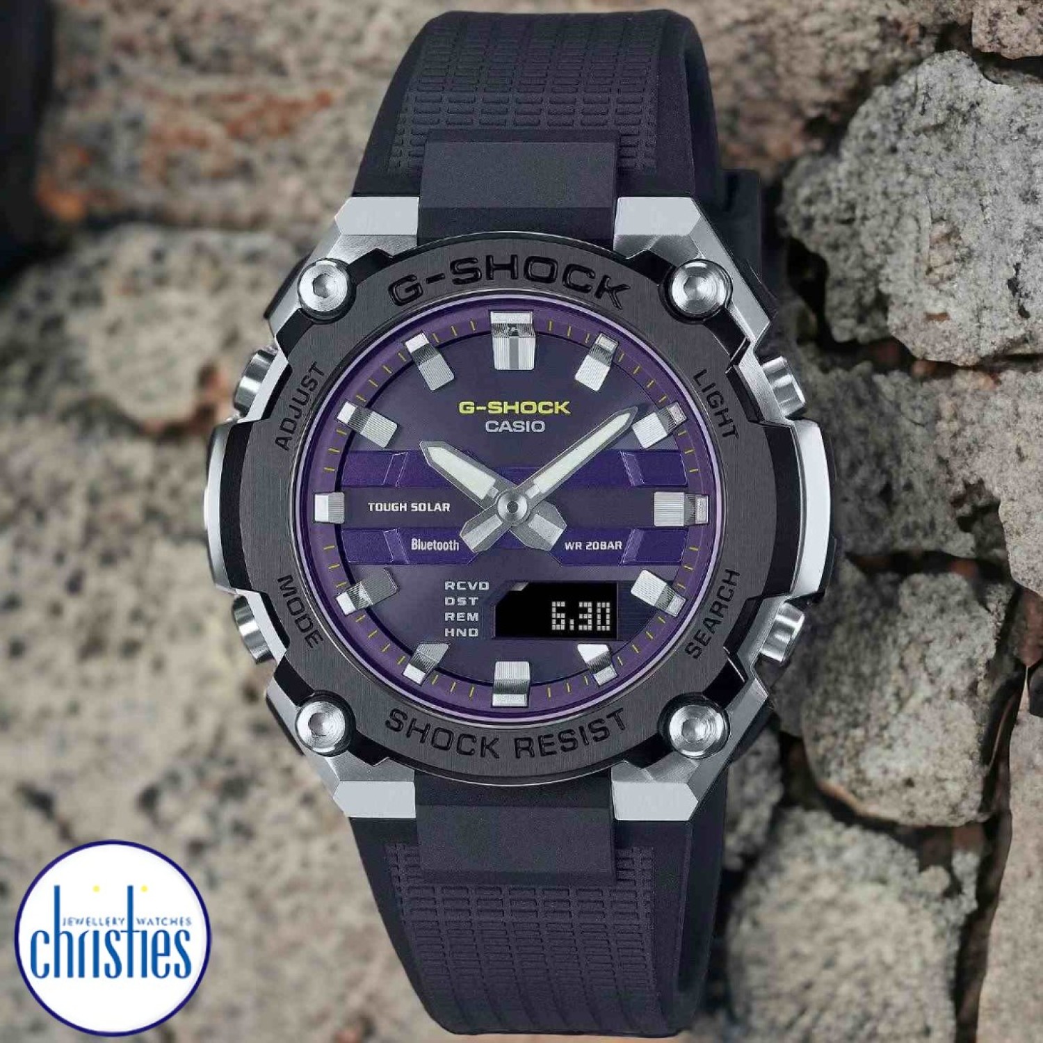 Christies Jewellery - GSTB600A-1A6 G-Shock G-Steel Solar Watch Watches Auckland NZ GSTB600A-1A6 G-Shock G-Steel Solar Watch GST-B600A-1A6 G-Shock Christmas Sale | FREE Delivery | Gear up for the holidays with G-Shock: rugged precision meets festive discounts for a timepiece that stands out.