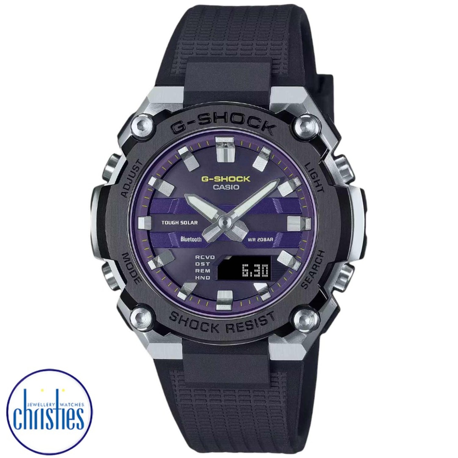 Christies Jewellery - GSTB600A-1A6 G-Shock G-Steel Solar Watch Watches Auckland NZ GSTB600A-1A6 G-Shock G-Steel Solar Watch GST-B600A-1A6 G-Shock Christmas Sale | FREE Delivery | Gear up for the holidays with G-Shock: rugged precision meets festive discounts for a timepiece that stands out.
