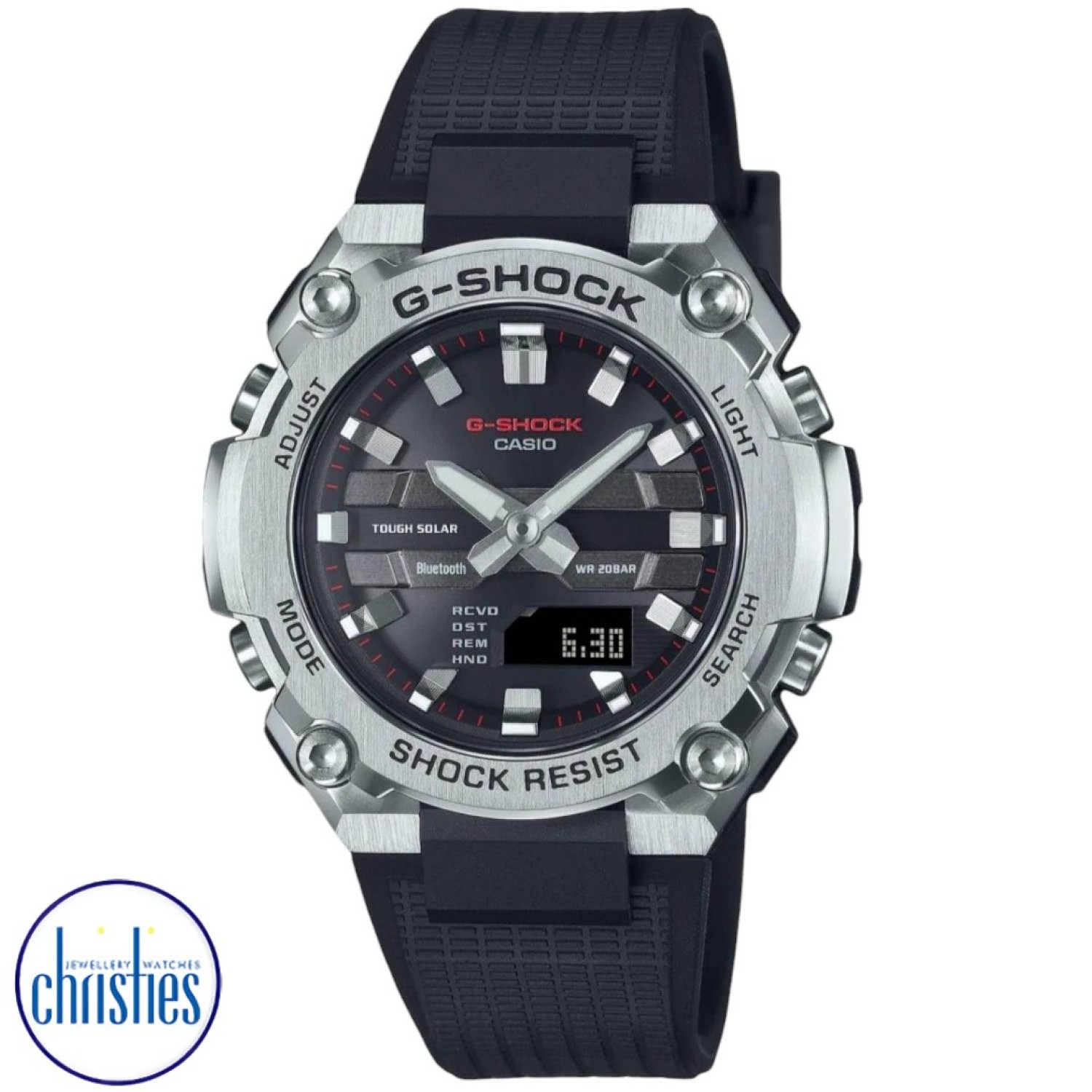 Christies Jewellery - GSTB600-1A G-Shock G-Steel Solar Watch Watches Auckland NZ GSTB600-1A G-Shock G-Steel Solar Watch GST-B600-1A G-Shock Christmas Sale | FREE Delivery | Gear up for the holidays with G-Shock: rugged precision meets festive discounts for a timepiece that stands out.